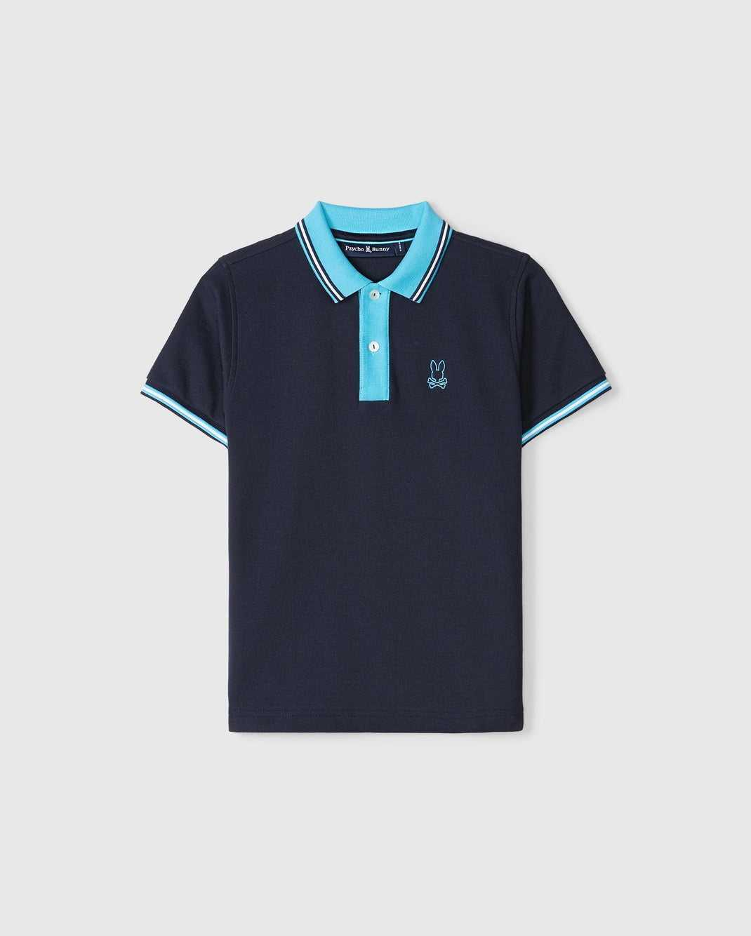 Polos Psycho Bunny Salina Pique Polo Shirt Bleu Marine Enfant | NMZ-51909404